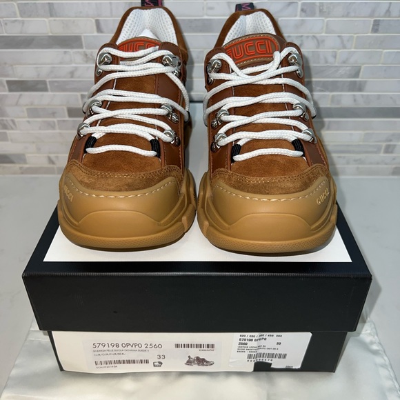 Gucci kids suede moca pelle S gomma size 33 - Picture 5 of 7